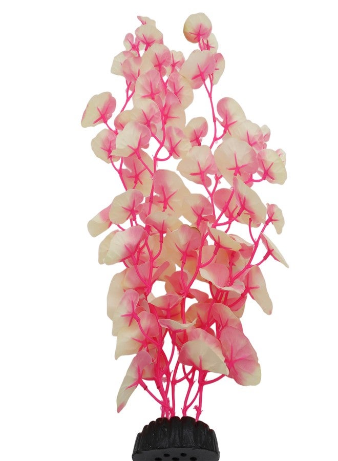 DVHEY 16 Inch Aquarium Fish Tank Plant Betta Fish Tank Decor,2 Pack Silk Aquarium Plants for Aquarium Decoration (White-Pink) - Image 3